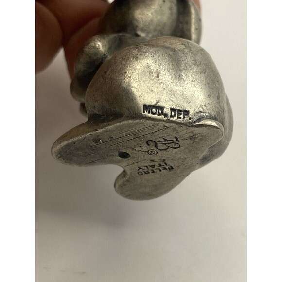 Vintage Peltro Italy Pewter Bride and Groom Dog Figurines Heavy Fine Pewter RARE - Picture 15 of 16